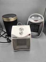 Three Small Portable Heaters