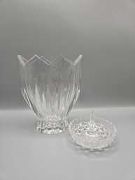 Full Lead Crystal Vase With Ring Holder