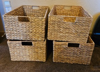 Four Decorative Woven Baskets