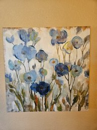 Blue Flower Canvas Wall Decor