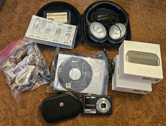 Electronic Lot With Nikon Cool Pixels Camera And 3rd Generation Apple TV