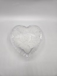 Heart Shaped Crystal Lidded Candy Dish