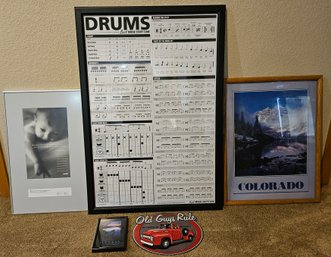 Picture Frame Lot With Drums Instruction Poster