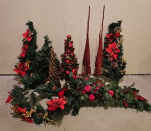 Christmas Decor With Red Trees