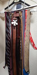 Collection Of Belts And Ties