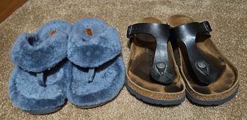 Woman's Birkenstocks Sandals With Olukai Shearling Sandals