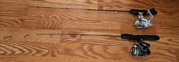 Pair Of Ice Fishing Poles With Lure Box #2