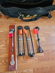 Cabela's Ice Fishing Rod Bag With Contents