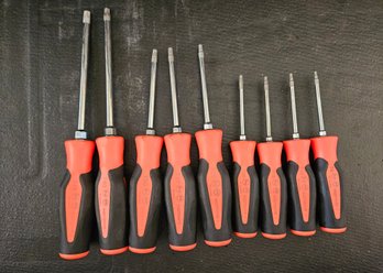 Snap On Nine Piece Torx Screwdrivers