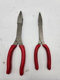 Pair Of Snap On Duck Bill Pliers