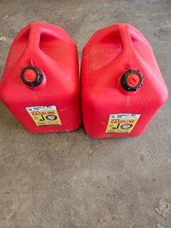 Pair Of Five Gallon Gas Containers #1