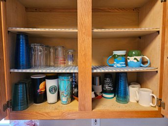 Cups In Kitchen Cupboard Lot