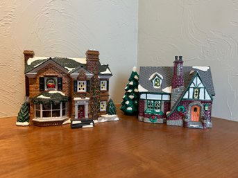 Department 56 Christmas Village Houses - Oak Grove Tudor And 2000 Holly Lane