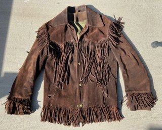 Vintage Buckboard Leather Fringe Jacket