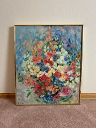 Colorful Flower Bouquet Painting - Signed And Dated