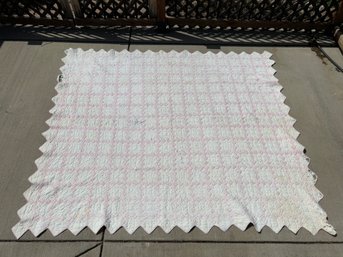 Light Pink And White Quilt