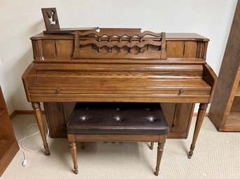 Vintage Wurlitzer Piano With Bench