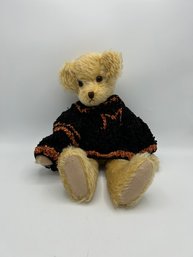 Carol Earle Posable Teddy Bear Name Bowie Wearing Hand Knit Sweater