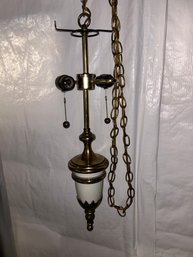 Vintage Swag Lamp With Long Chain
