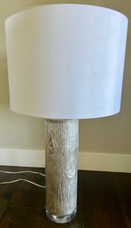 Striking Silver Tree Trunk Lamp