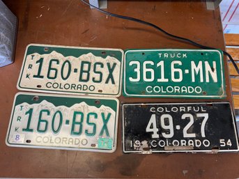 Colorado License Plates - Vintage And Current