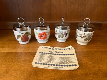 8 Royal Worcester Egg Coddlers In Variety Of Designs