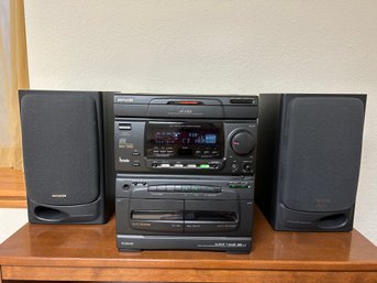 Aiwa Stereo Digital Audio System NSX-3500 With 2 Speakers