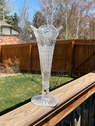 American Brilliant Era Cut Crystal Glass Footed Vase