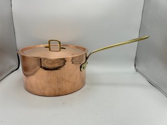 Copper Pot With Lid Made In Italy