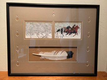 Sacred Ground By Bev Doolittle Custom Framed Print With Feather