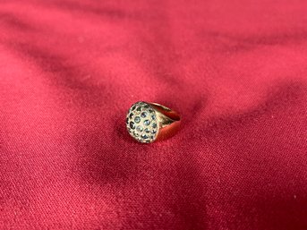 10K Gold Ring With Blue / Green Topaz? Size 6 1/2