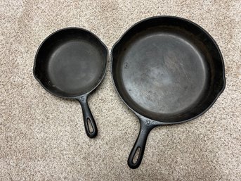 2 Cast Iron Skillets Numbers 5 And 10