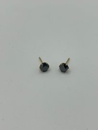 14k Gold Black Tourmaline Earrings