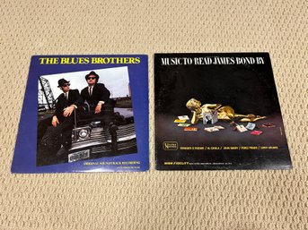 Vinyl Records - The Blues Brothers Soundtrack And Music To Read James Bond By