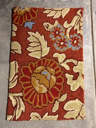 36in X 24in Red Floral Rug