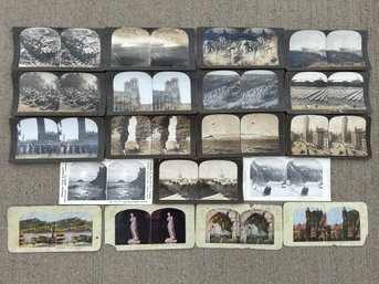 Antique Stereoview Photo Cards - World War One And Others