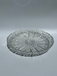 American Brilliant Era Cut Crystal Glass Shallow Serving Dish