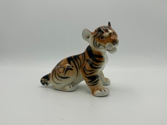 Russian USSR Lomonosov Porcelain Tiger Cub Figurine