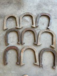 9 Horseshoes Made By 3 Different Companies