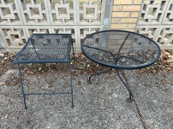 Wrought Iron Outdoor Patio Furniture Side Tables