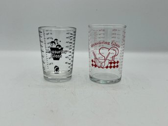 2 Vintage Measuring Glasses - 4oz And 5oz