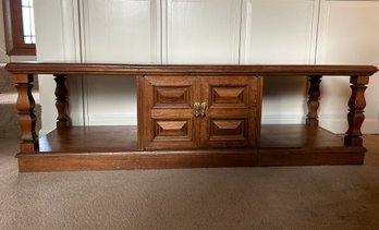 Marble Top Coffee Table - Matches Fold Out Bar