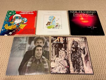 Vinyl Records - Simon And Garfunkel, Marvin Gaye, Seals & Croft, Neil Diamond, Snoopys Christmas
