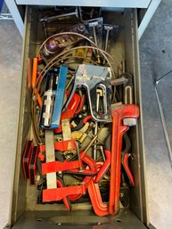 Tools - Contents Of Drawer - Impact Driver, Pipe Wrench, Wood Plane And More