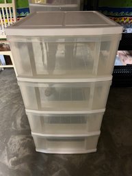 Plastic 4 Drawer Storage