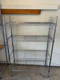 Chrome Wire Metal Shelf 4 Tier With Removeable Hooks