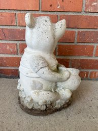 Disney Winnie The Pooh With Honey Pot Concrete Garden Statue