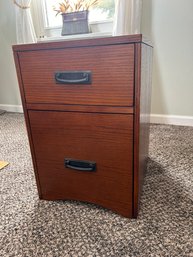Wood Mission Style Two Drawer File Cabinet