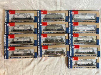 Walthers HO Scale Funnel Flow Tank Cars - Dupont, Georgia Kaolin, Thiele, Englehard, CGTX