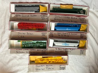 McKean Models HO Scale Kits Center Beam And Covered Hoppers - Variety Of Rail Lines